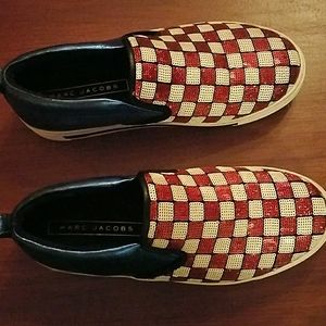 Marc Jacobs Sequin Shoes 8 Patriotic 38